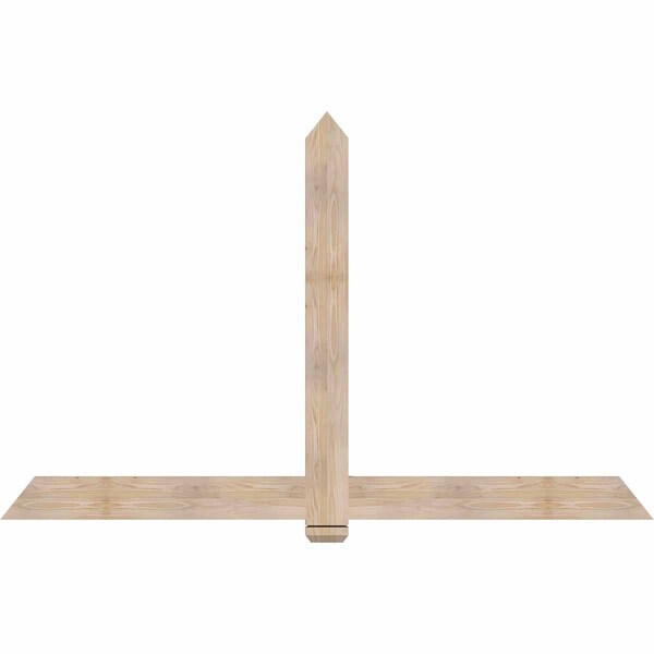 Ekena Millwork Eugene Smooth Timber Gable Bracket, Douglas Fir, 84"W x 53"H x 1 1/2"D x 5 1/2"F, 15/12 Pitch GBW084X53X0206EUG00SDF - main